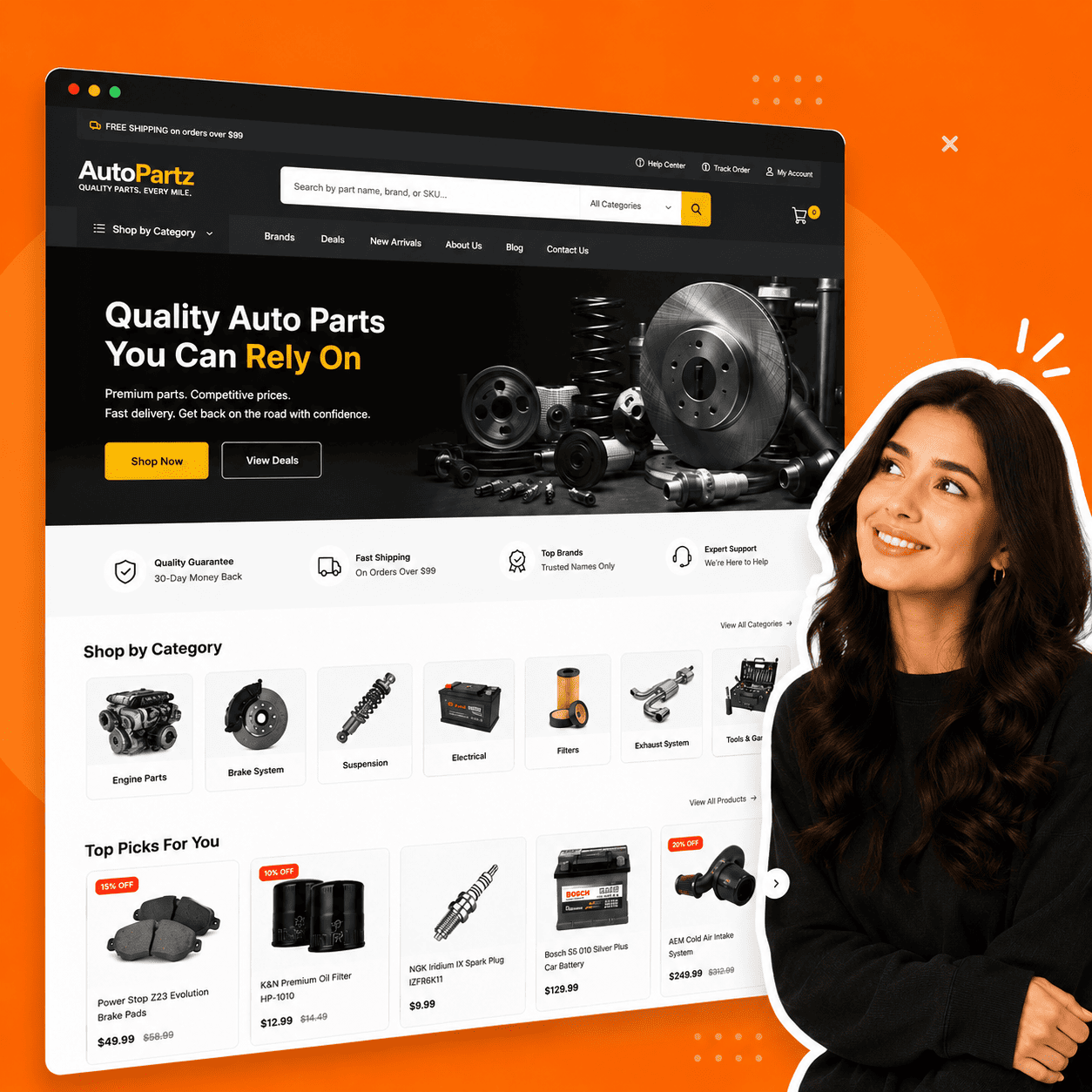 Houston small business website shown on desktop and mobile