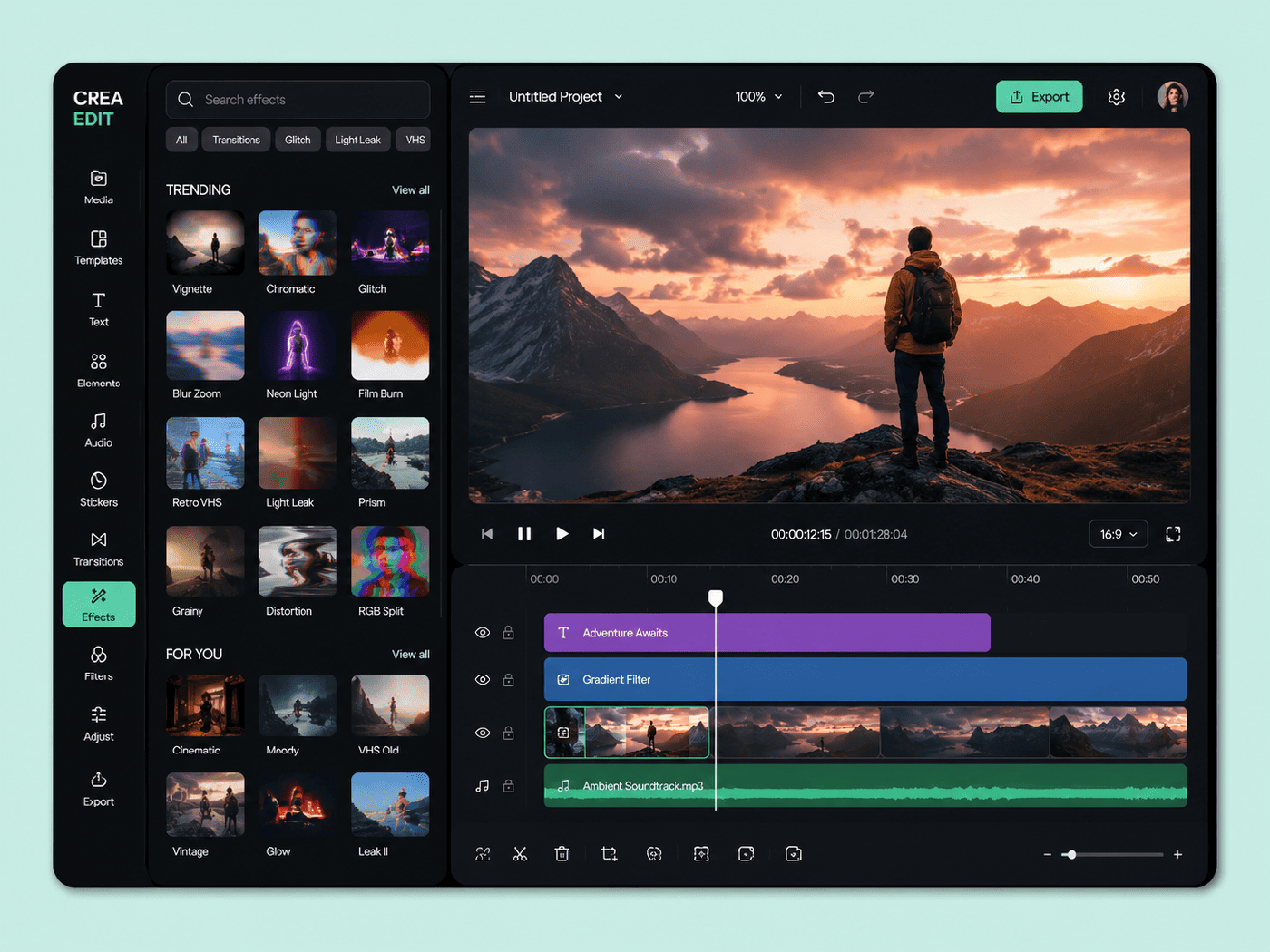Video editing timeline preview