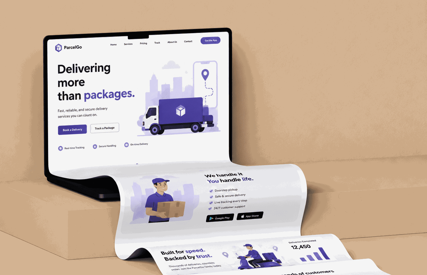 Website design dashboard preview